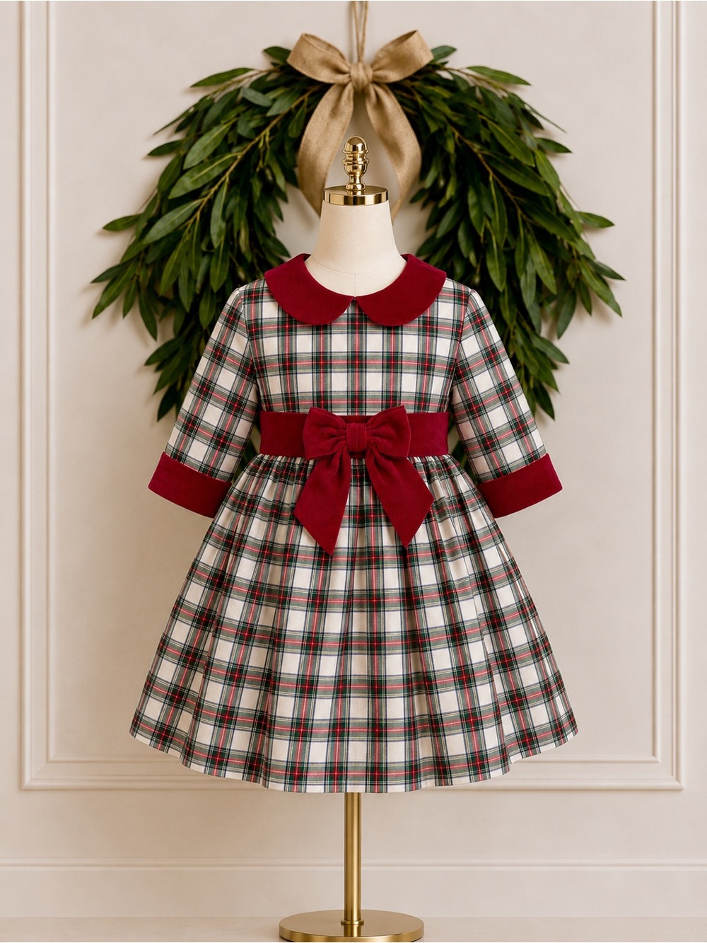 Bella Bliss Red Holiday Christmas Plaid Dress Size 5